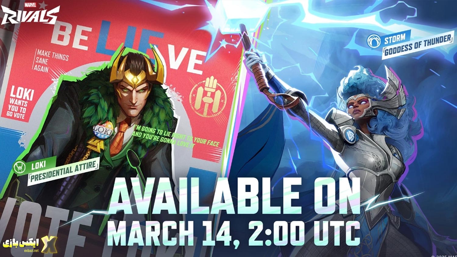 Marvel Rivals: اسکین‌های Loki و Storm + تاریخ انتشار