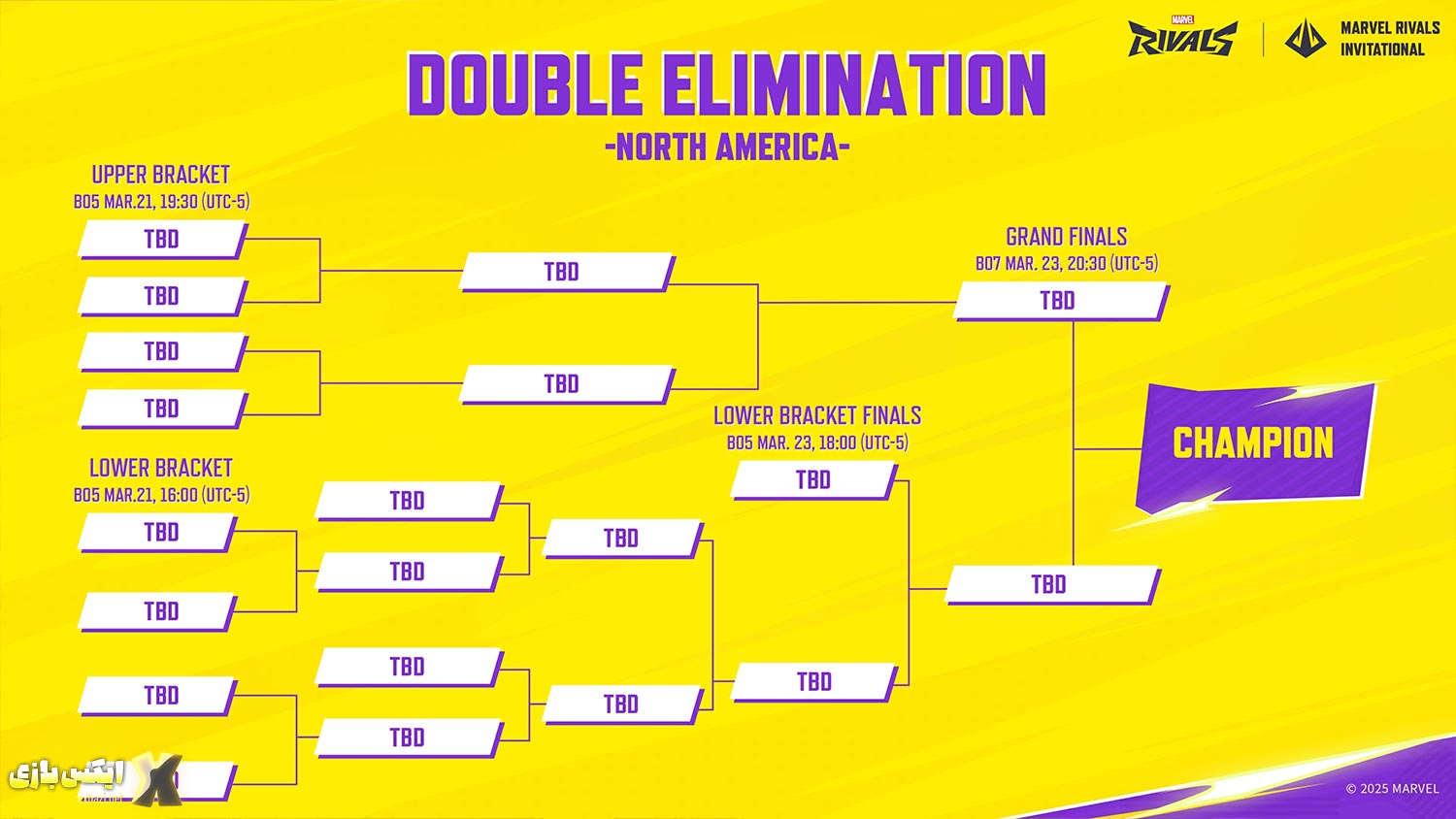 برنامه مسابقات Marvel Rivals Invitational 2025 NA