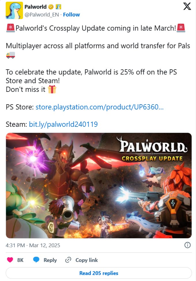 آپدیت کراسپلی Palworld – انتشار در اواخر مارس! 2 چرا آپدیت Crossplay برای Palworld مهمه؟